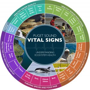 Graphic for the Puget Sound Vital Signs, representing the entire roster of Vital Signs.